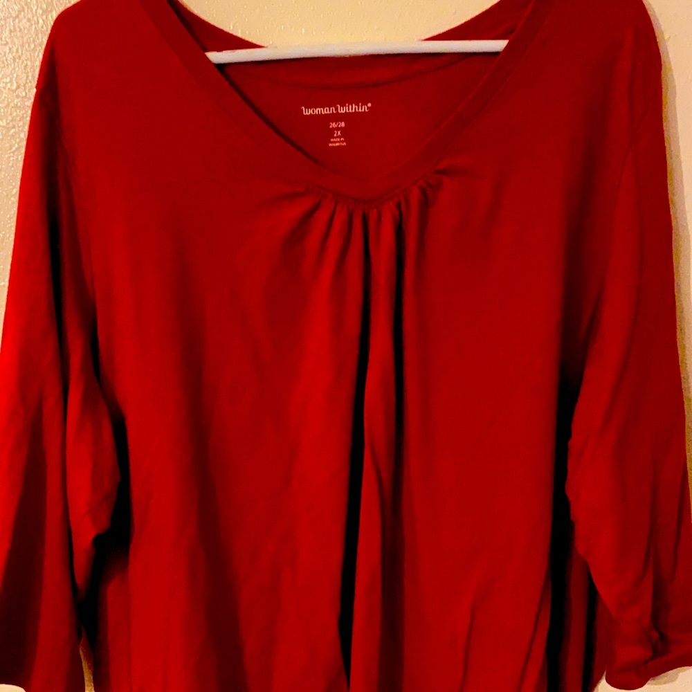 Woman Within 3/4 sleeve top
